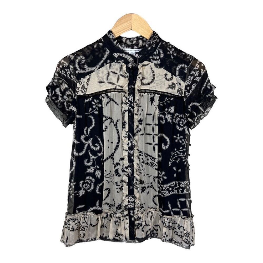 Diane Von Furstenberg Silk Margie Button-down Blouse